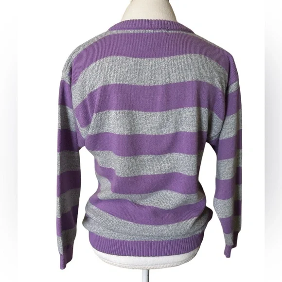 VINTAGE A’MILANO Striped Sweater Size M - Picture 4 of 8